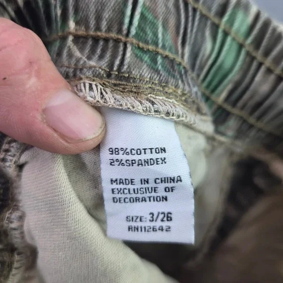 Telepatia Camo Cargo Joggers Mens Small Green Brown Tree Forest Utility Pants - Picture 9 of 9